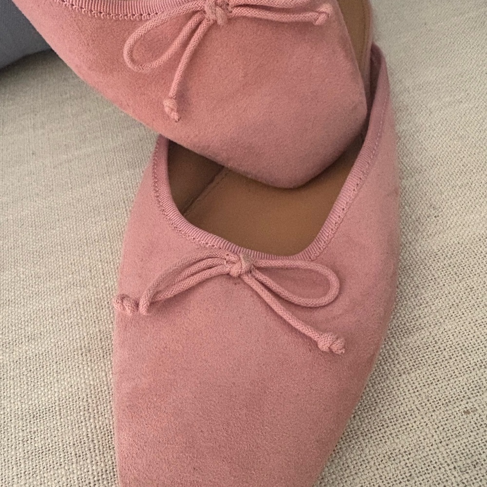 J. Crew Pink Ballet Flats with Bow Detail - Picture 3 of 5